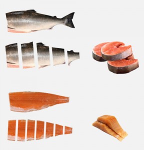 Нарезка рыбы на порции